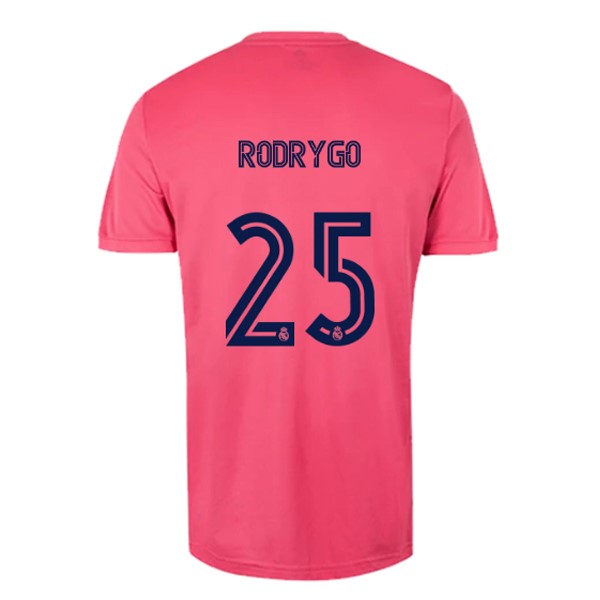Camiseta Real Madrid 2ª NO.25 Rodrygo 2020-2021 Rosa